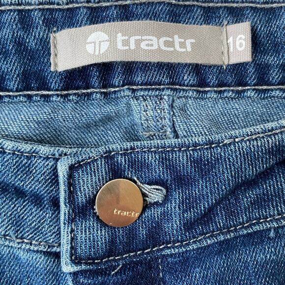 Tractr jeans High Rise Weekender‎ Jeans Casual Indigo Girls 16 NWT - Picture 5 of 12